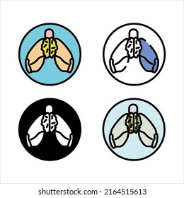 human organ vector type icon