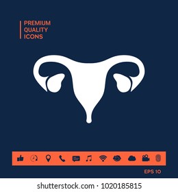 Human organs. Female uterus icon