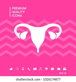 Human organs. Female uterus icon