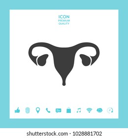 Human organs. Female uterus icon