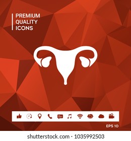 Human organs. Female uterus icon