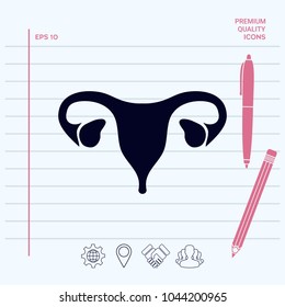 Human organs. Female uterus icon