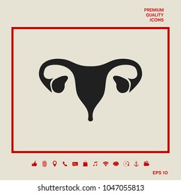 Human organs. Female uterus icon