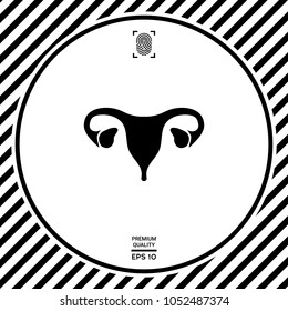 Human organs. Female uterus icon