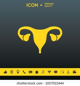 Human organs. Female uterus icon