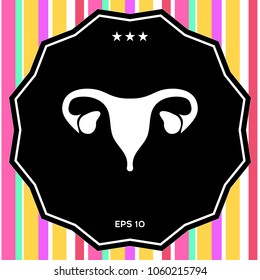 Human organs. Female uterus icon