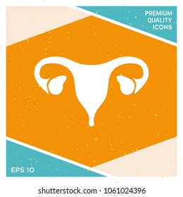 Human organs. Female uterus icon