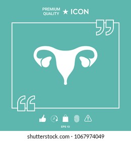 Human organs. Female uterus icon
