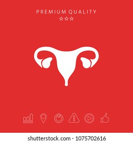 Human organs. Female uterus icon