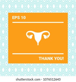 Human organs. Female uterus icon