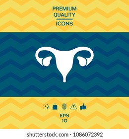 Human organs. Female uterus icon