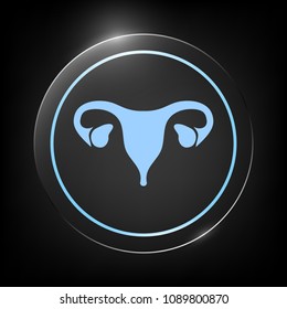 Human organs. Female uterus icon