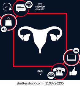 Human organs. Female uterus icon