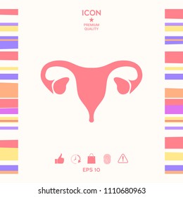 Human organs. Female uterus icon