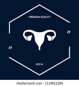 Human organs. Female uterus icon