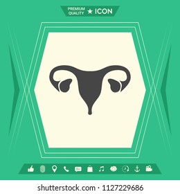 Human organs. Female uterus icon