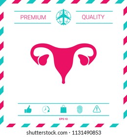Human organs. Female uterus icon
