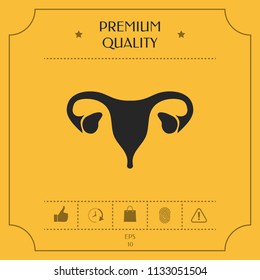 Human organs. Female uterus icon