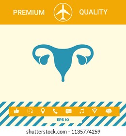 Human organs. Female uterus icon