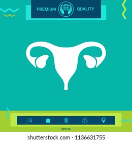 Human organs. Female uterus icon