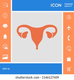 Human organs. Female uterus icon