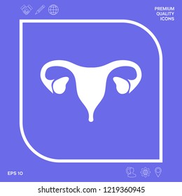 Human organs. Female uterus icon