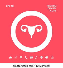 Human organs. Female uterus icon