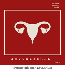 Human organs. Female uterus icon
