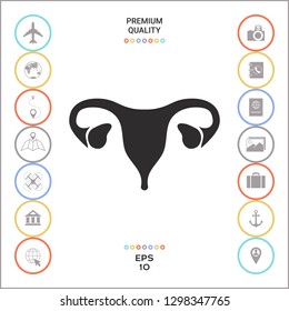Human organs. Female uterus icon