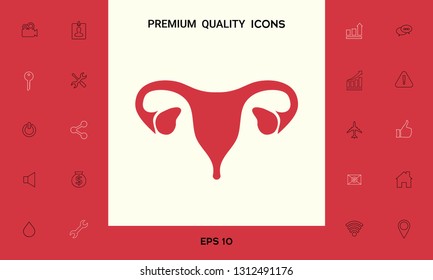 Human organs. Female uterus icon