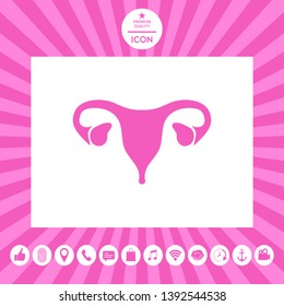 Human organs. Female uterus icon