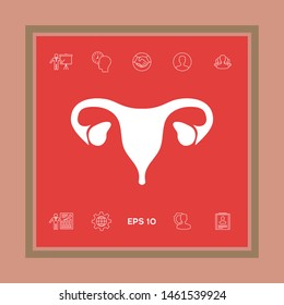Human organs. Female uterus icon