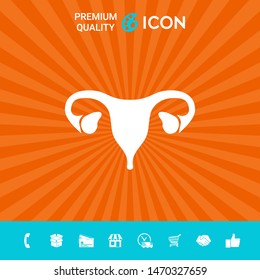 Human organs. Female uterus icon