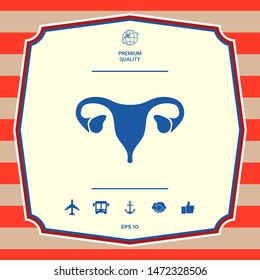 Human organs. Female uterus icon