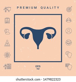 Human organs. Female uterus icon