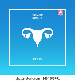 Human organs. Female uterus icon