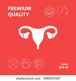 Human organs. Female uterus icon