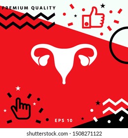 Human organs. Female uterus icon