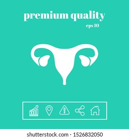 Human organs. Female uterus icon