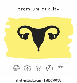 Human organs. Female uterus icon