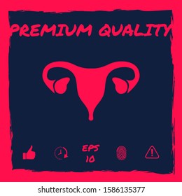 Human organs. Female uterus icon
