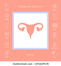 Human organs. Female uterus icon