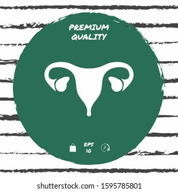 Human organs. Female uterus icon