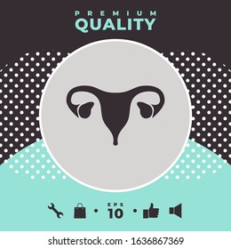 Human organs. Female uterus icon