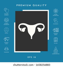 Human organs. Female uterus icon
