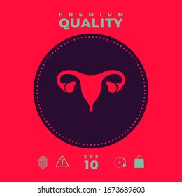 Human organs. Female uterus icon