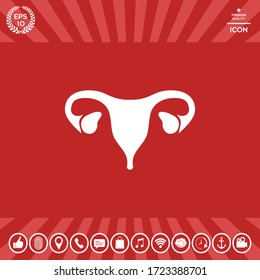 Human organs. Female uterus icon