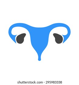 Human organs. Female uterus icon.