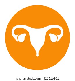 Human organs. Female uterus icon.