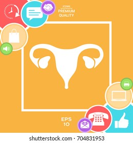 Human organs. Female uterus icon